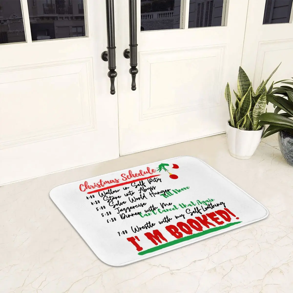 Christmas Schedule Doormat Anti-skid Super Absorbent Bathroom Floor Mats Home Entrance Rugs Kitchen Bedroom Carpet Footpad