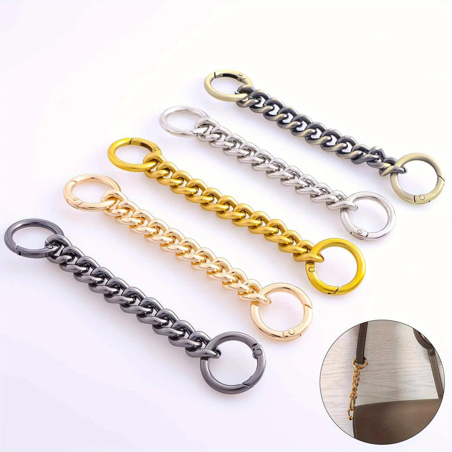 Purse Strap Extender Bag Extender Chain Replacement Purse Chain Extender Bag Charms for Crossbody Bag Purse Shoulder Handbags