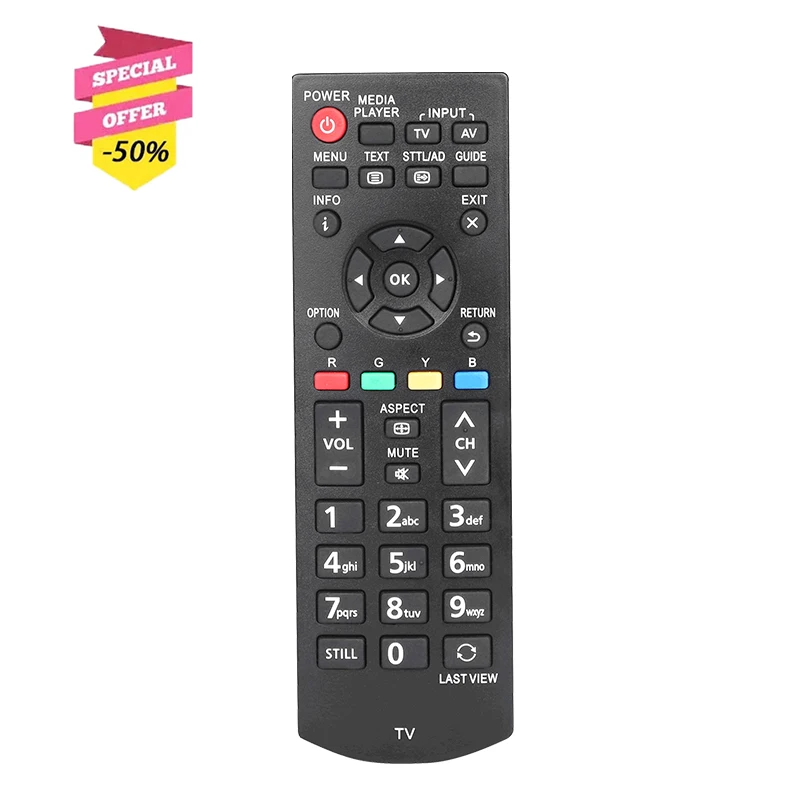 

N2QAYB000818 Remote Control For Panasonic TV TH-24A400A TH-24A400Z TX-32A400 TH-32A400A TX-39A400 TX-39A400B TX-42A400 TX-50A400