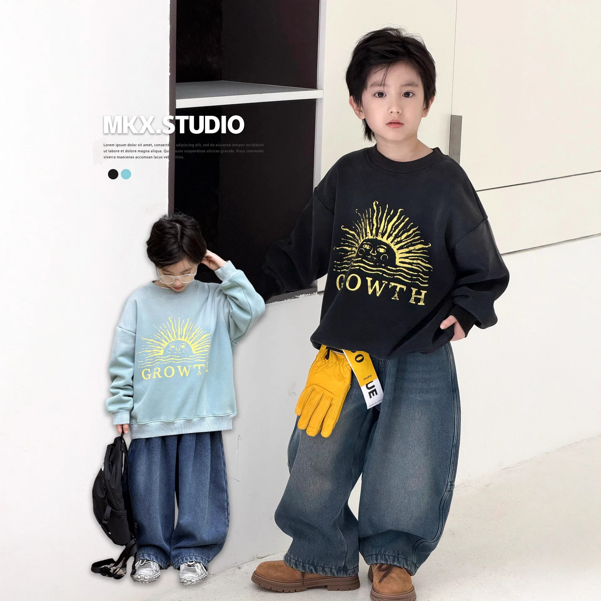 

Toddler Boys Sweatshirt New Winter Cartoon Printed Thicken Warm Kids Boys Pullovers Versatile Round Neck Children Boys Hoodies