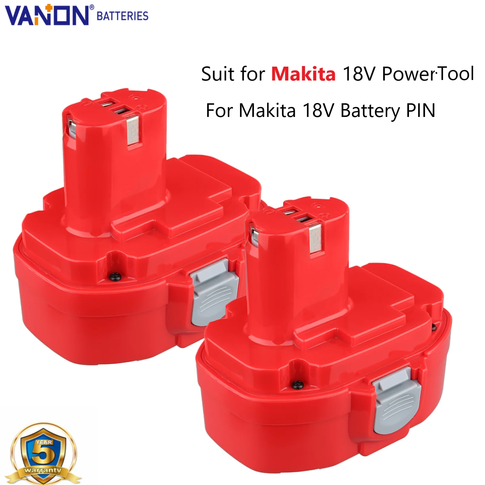 

1822 4.8Ah Replacement Battery replace with 18V 1823 1834 1835 192826-5 192827-3 192829-9 193159-1 193140-2 193102-0 Battery pin