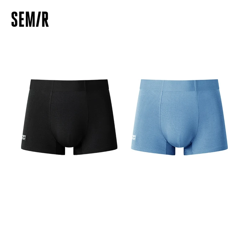 Semir Underwear Men Modal Fashion Letter Printed Antibacterial Comfortable Boxer Briefs