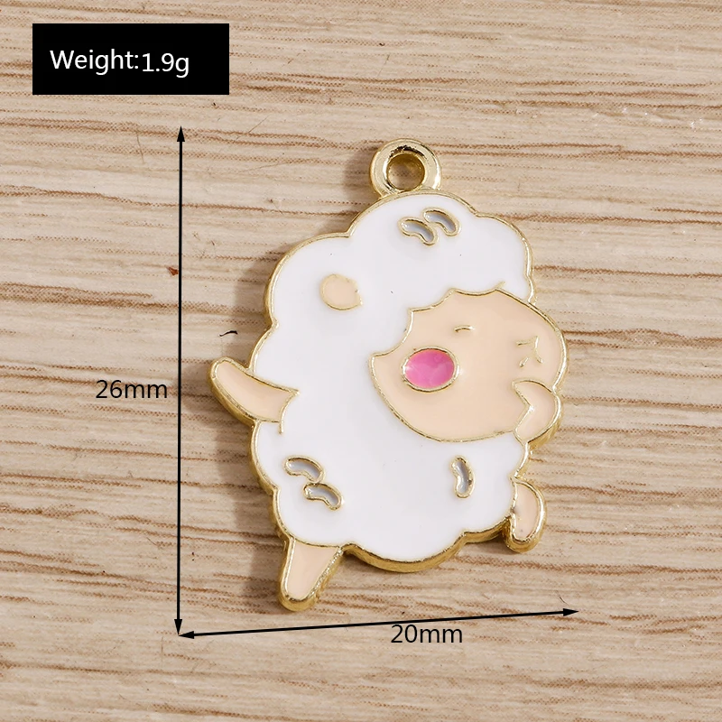 Tusember 10 Stück Tier-Anhänger, niedlicher Emaille-Frosch, Ente, Elefant, Pinguin, Charms für Schmuckherstellung, Ohrringe, Halskette, Zubehör – Detail 7