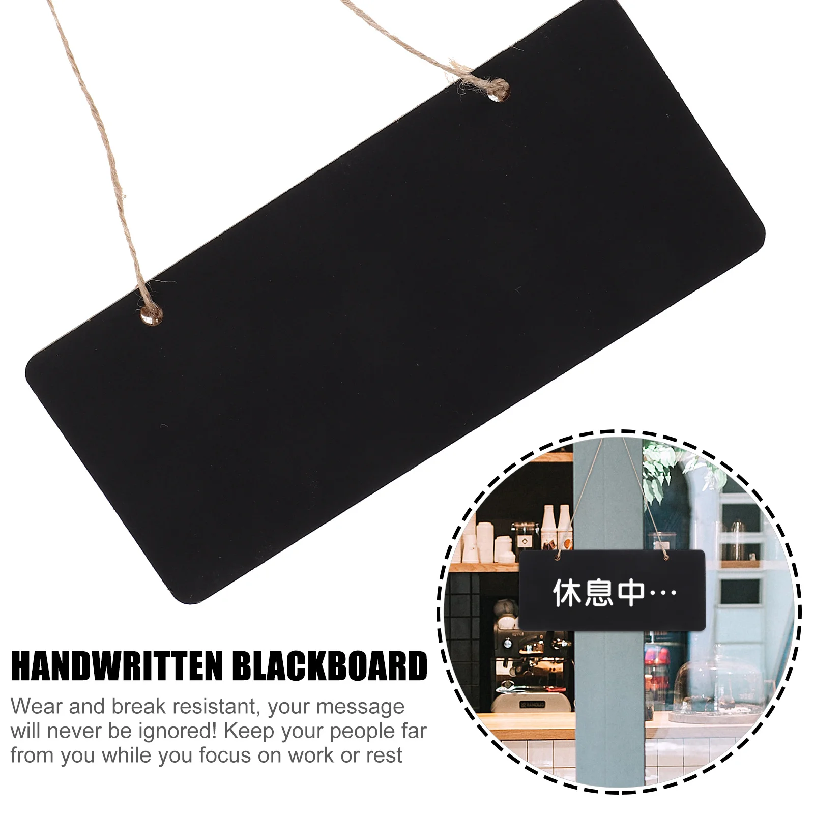 10 قطعة علامات السبورة الخشبية الصغيرة المعلقة لوحات الرسائل باب جدار مذكرة عرض معلقة السبورة سبورة صغيرة #3