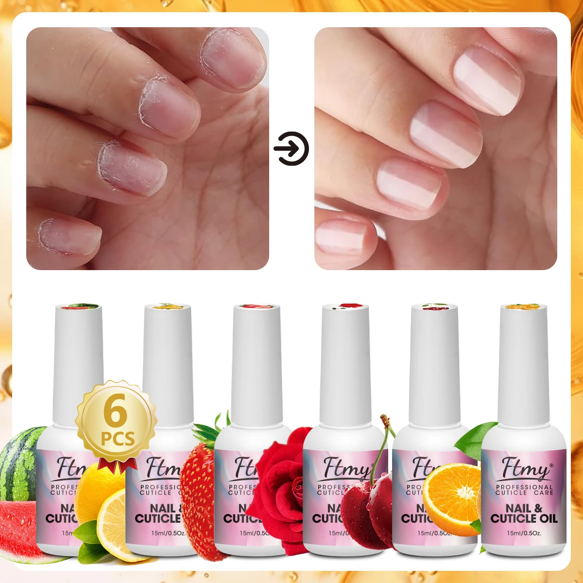 

Чудо-восстанавливающее масло для кутикулы, 6 шт., гипоаллергенное средство для ухода за ногтями, предотвращает вешение и укрепление ногтей, на основе растений.