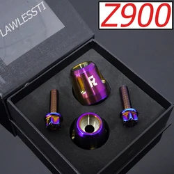 FLAWLESSTI Gr5 Titanium Handle Bar End With Bolt M8 For Kawasaki Z900