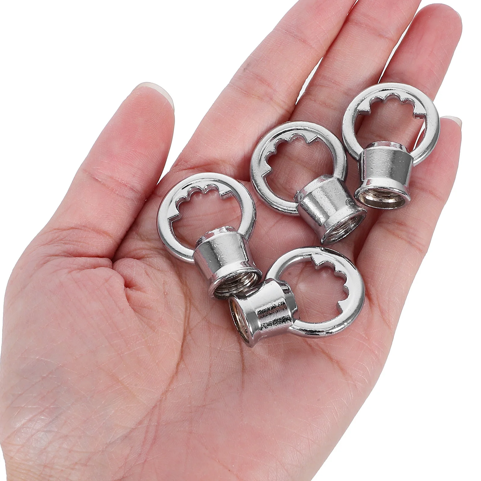 

6Pcs Hanging Chain Link Ring Heavy Duty M10 Threaded Eye Bolt Ring Hooks DIY Pendant Lamp Metal Screw Collar Loop for Chandelier