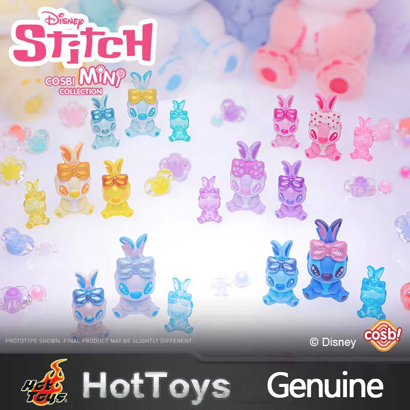 

Hot Toys Stitch Cosbi Plush Blind Box Lovey Rose Series 2 Collectible Keychain Anime Cartoon Pendant Fans Cute Birthday Gift