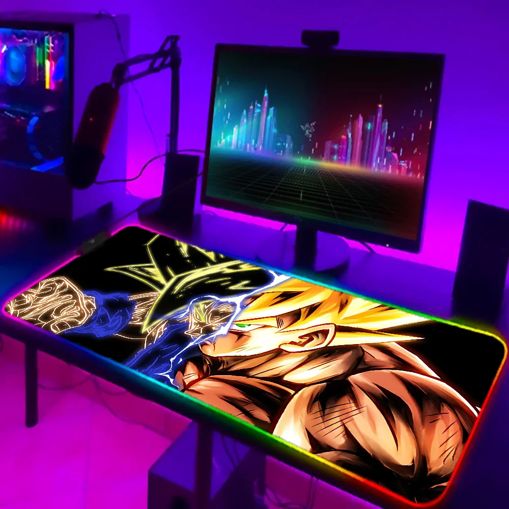 1pc Uper DBZ rubberen mat XXL RGB gaming-muismatten HD zwart gameraccessoires grote LED