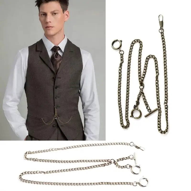 A52E Pocket Watch Chain Clip Pocket Chain for Pocket Watch Keys Pendant