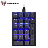 Mechanical Numeric Keypad K23 USB Wired Numpad LED Backlight Gaming Keyboard Extended Layout For PC Laptops