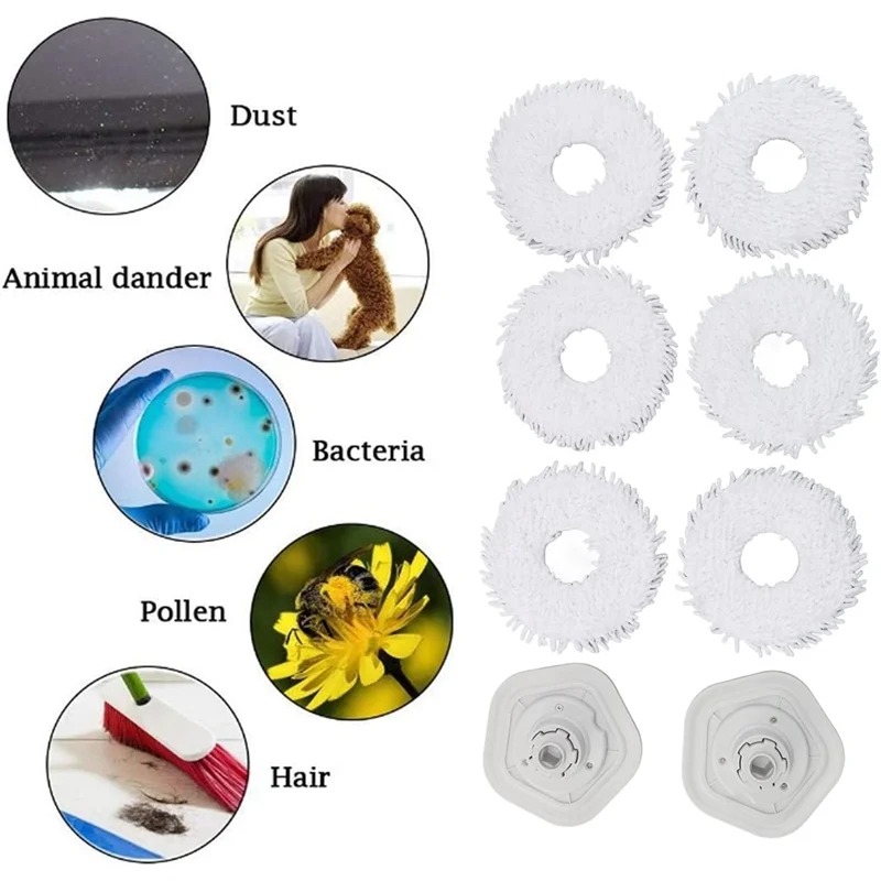 SANQ 진공 청소기 걸레 천, Dreame Bot W10/W10 Pro 스위핑 로봇 교체 액세스 용 홀더가있는 걸레 패드 교체