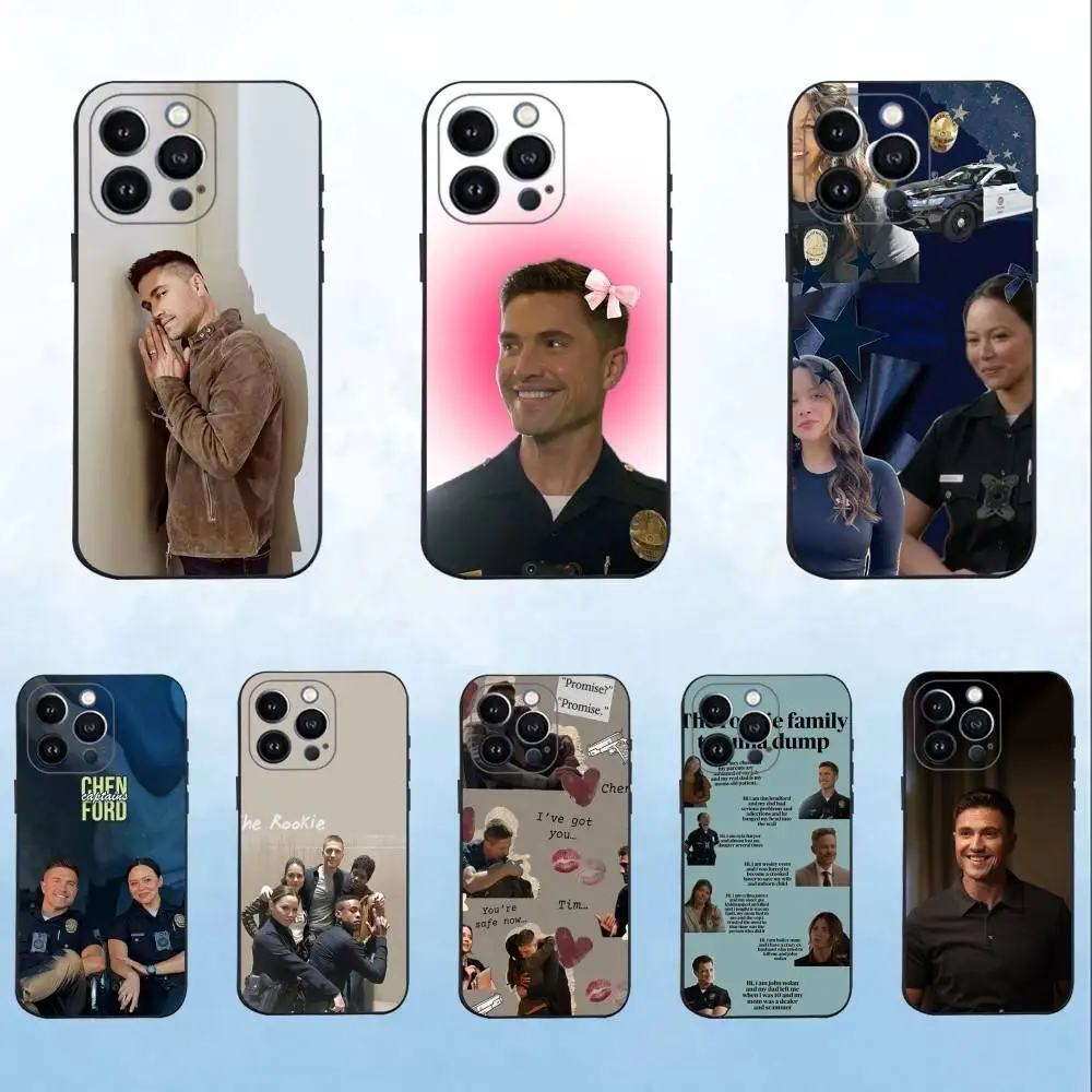 حافظة هاتف Tim B-Bradford Rookied لهاتف iPhone 16,15,14,13,12,11 Plus، Pro Max، XS، X، XR، SE، Mini، 8، 7، غطاء أسود من السيليكون الناعم