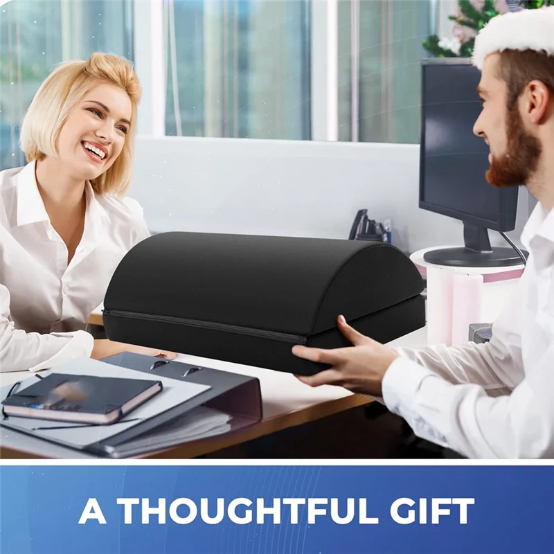 B49C Foot Rest For Under Desk At Work With 2 Adjustable Heights For Back & Hip Pain Relief