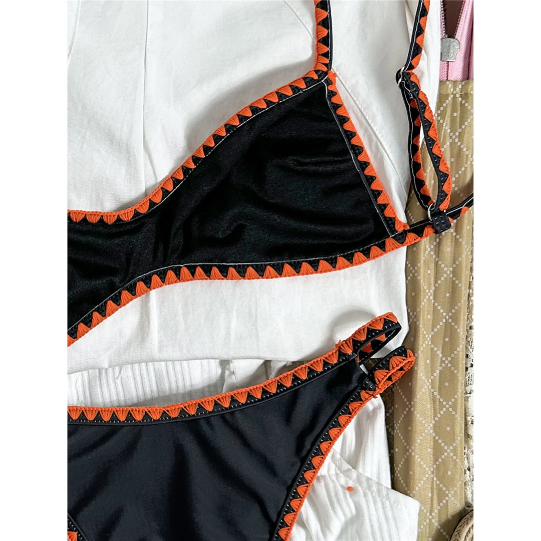 2026 Blumenmuster Bikini Damen Bademode Zweiteiliger Bikini-Set Brasilianischer Badeanzug Badebekleidung V8205 – Detail 12