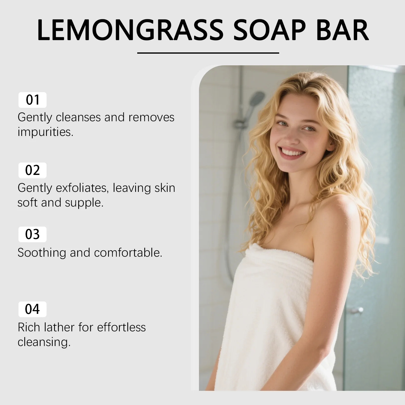 OCEAURA Lemon Exfoliating Soap Clean Pores Remove Dirt Firm Skin Improve Roughness Deep Hydrate Oil Control Body Nourishing Soap