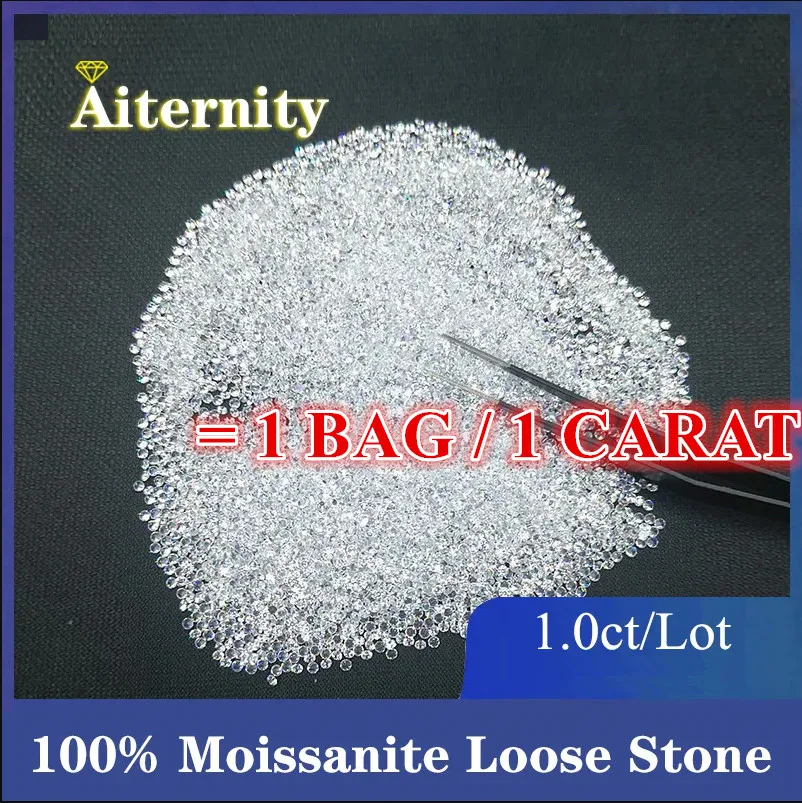 B 100% Real Moissanite Certified Lab Grown Pass Diamond Tester Pen Loose Gemstones Moissanite Stones For Jewelry With GRA