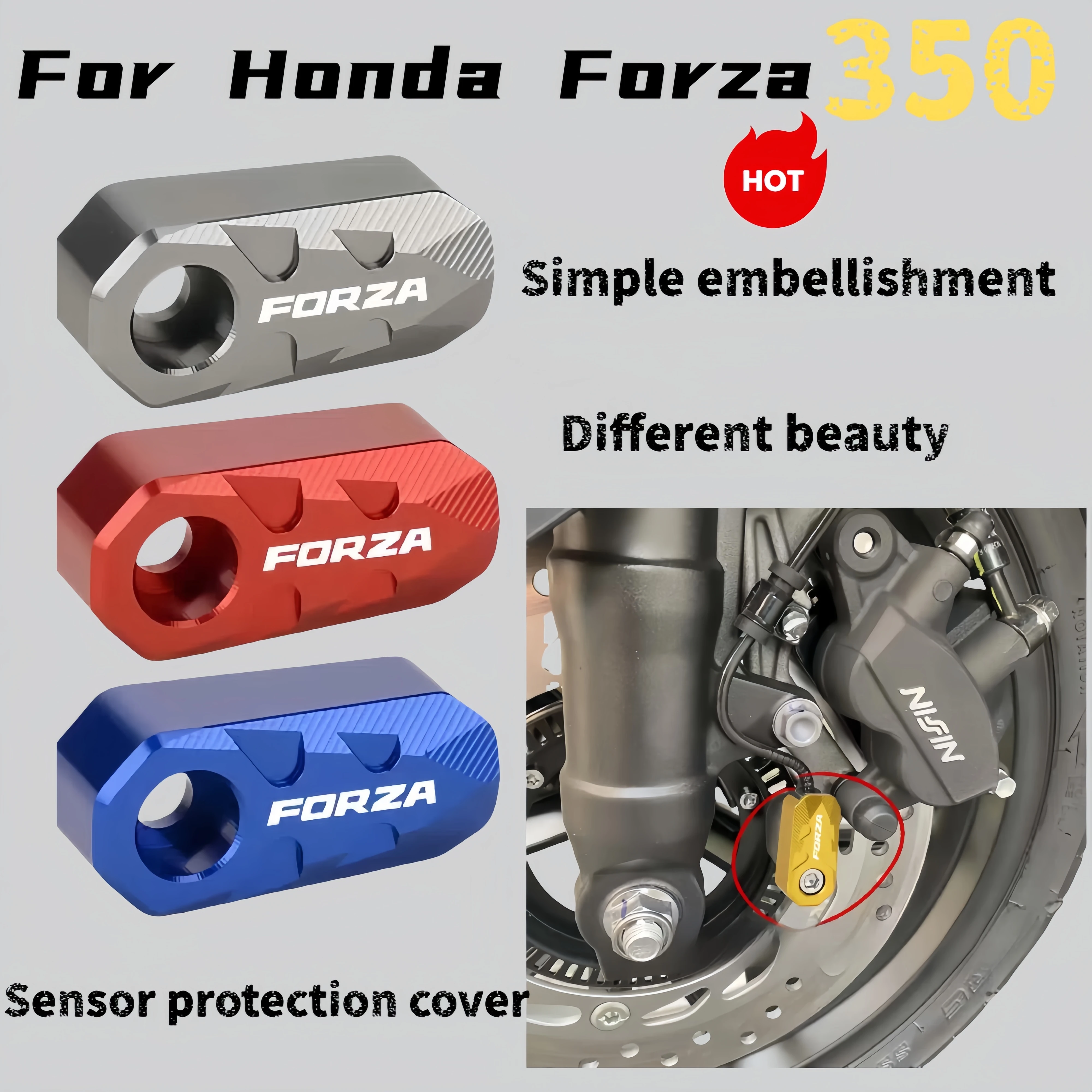 

For Honda Forza 350 ABS sensor protective cover brake guard FORZA300 Forza 350 modified accessories