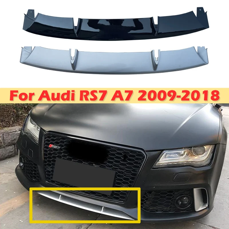 DinCh pour Audi RS7 A7 2009-2018 Auto pare-chocs avant Spoiler inférieur diffuseur inférieur lèvre mise à niveau lèvre avant modifications de voiture
