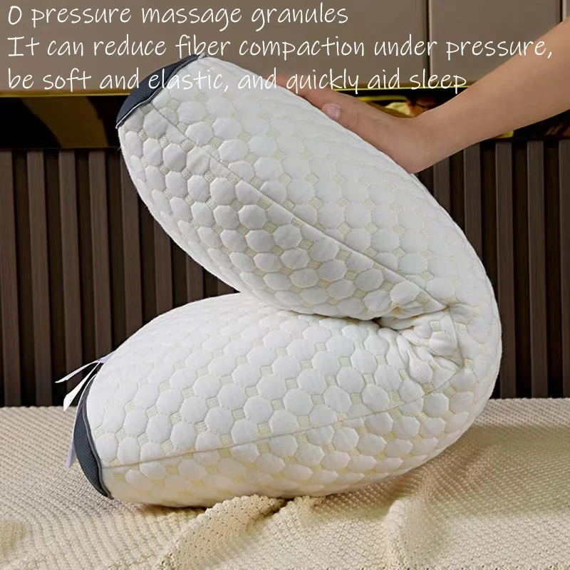 Multi Zone Cervical Support Pillow 3D Honeycomb Breathable Knitted Neck And Shoulder Pain Relief Comfortable Sleeping Pillow - view 4