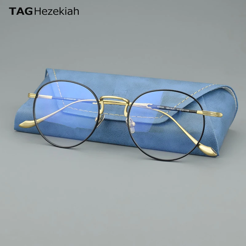 2024 Round Titanium Glasses Frame Men Myopia Optical Prescription Eyeglasses Women Luxury Brand spectacle Vintage Eyewear m3058