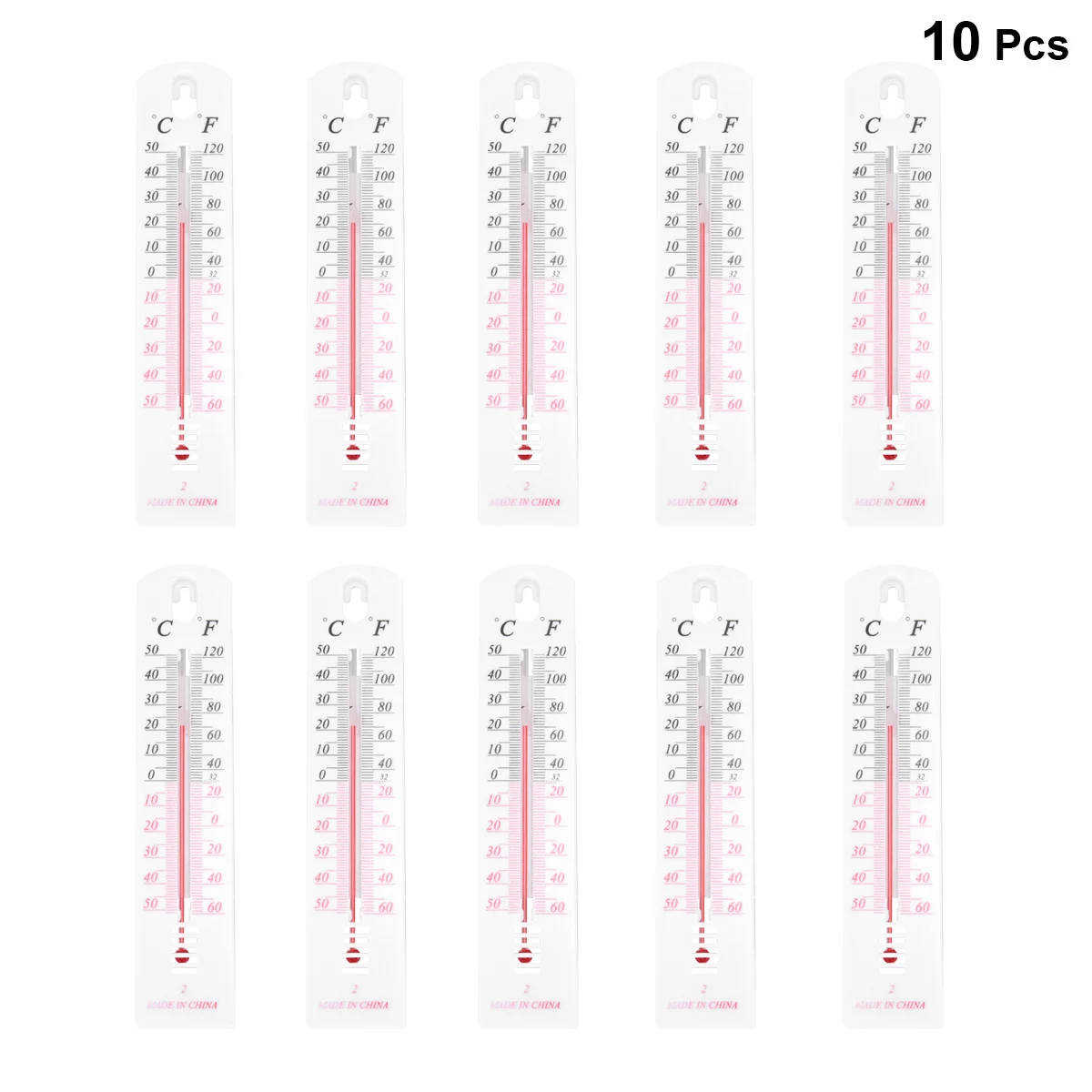 

10pcs Indoor Thermometer 0°C To 50°C Accurate Small Home Use Easy Install Long Lasting For House Indoor Thermometer Temperature