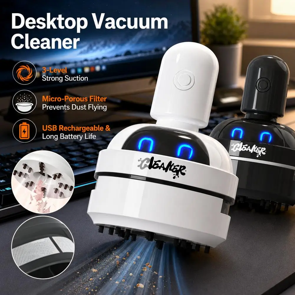 Vacuum cleaner Desktop Mini Rechargeable Cleaner Rubber Shavings Keyboard Cleaner Portable Automatic Dust Extractor