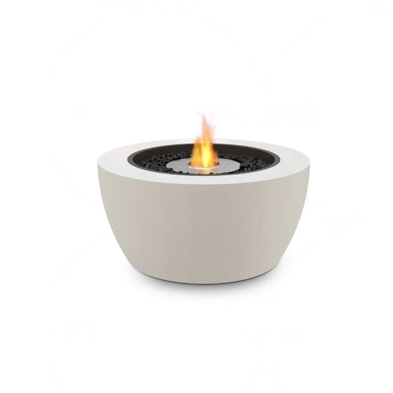 

Customized intelligent round alcohol fireplace real fire, home villa living room embedded stove heating interior