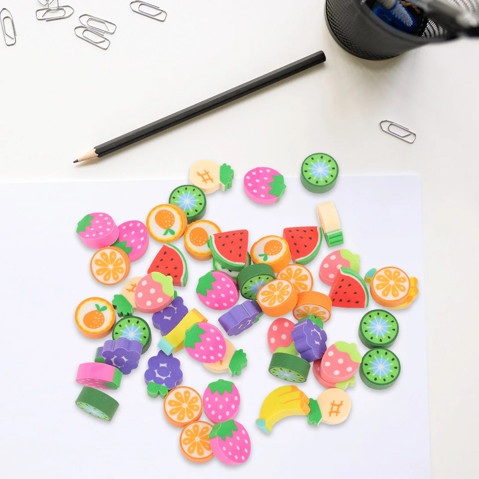 

3 Jars Cartoon Animal Fruit Cake Erasers Creative Design Students Office Workers Designers Practical Gift Tpu Material