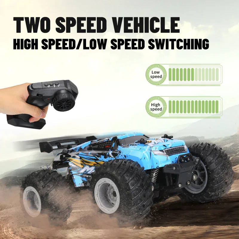 Nuova auto fuoristrada alla deriva, auto da arrampicata con piedi grandi, auto telecomandata leggera, auto da corsa RC, giocattolo per ragazzi