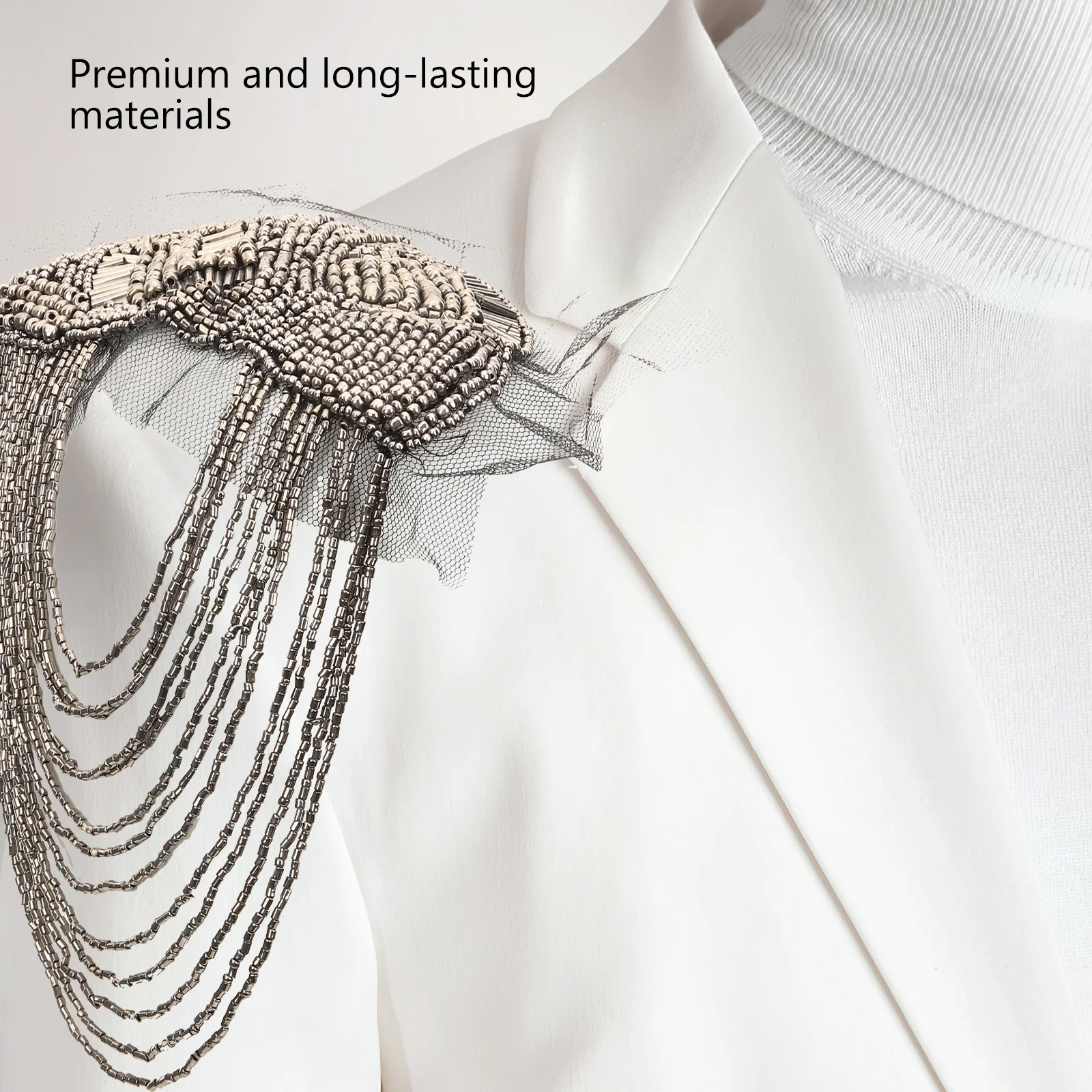 

2pcs Tassel Epaulets Retro Fringe Shoulder Badges Costume Accessories Chain Decorative Epaulettes Uniform Jewelry Parts