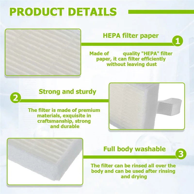 

ABJN-Robot Vacuum Cleaner Consumables Sweeping Machine Accessories Sweeping Machine Filter Accessories