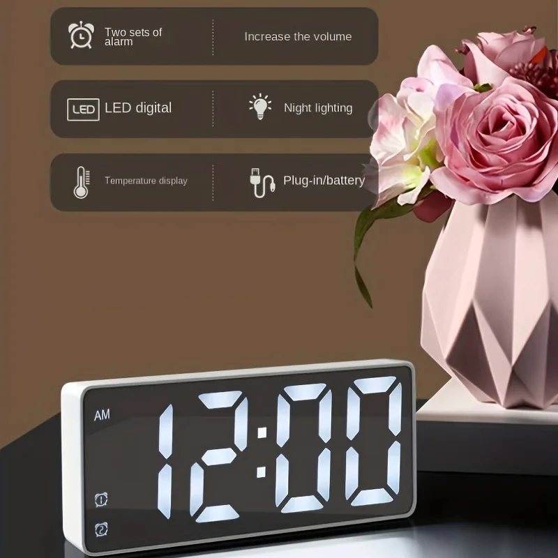 Mirror Digital Smart Alarm Table Teperature Clock 2
