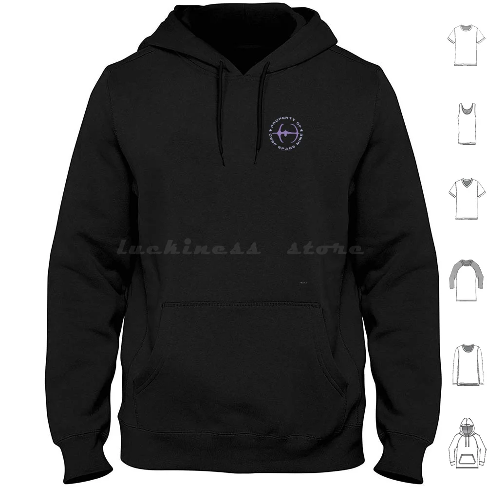 Star Deep Space Nine Property Of Logo Hoodie Cotton Long Sleeve Star Deep Space Nine Logo Fifth Sun Fifthsunlicense