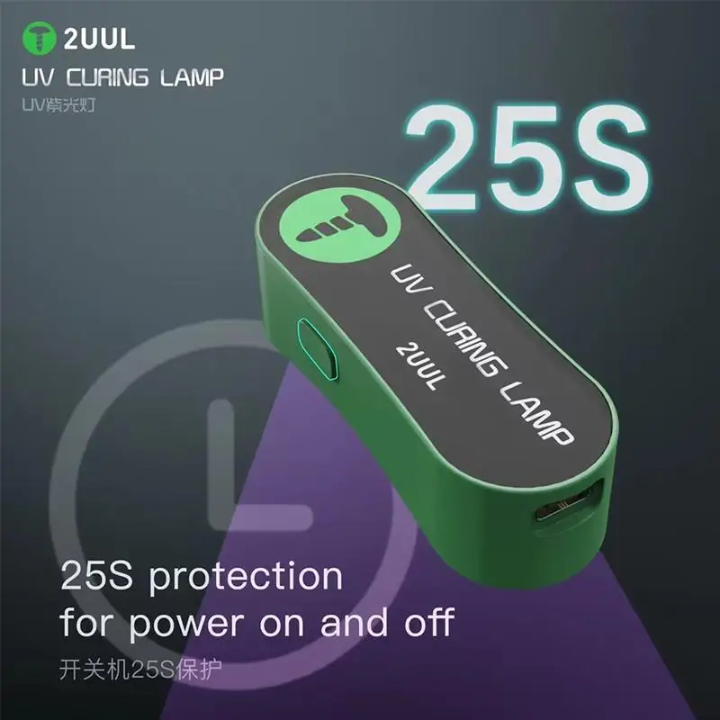 

2UUL SCO8 Portables UV Curing Lamp Mini Lite Light Dual Band365-395nm Type-C for Phone Screen Glue Solder Mask Ink Repair Tool