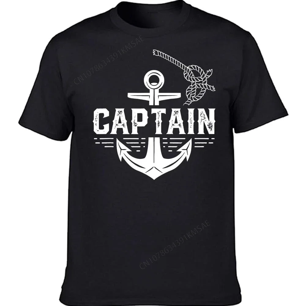 Novelty Awesome T-shirt Captain T-shirt Men Anchor Skull Nautical Sea Sailor Ship Marine Fashion Cool Gift Marines Shirt