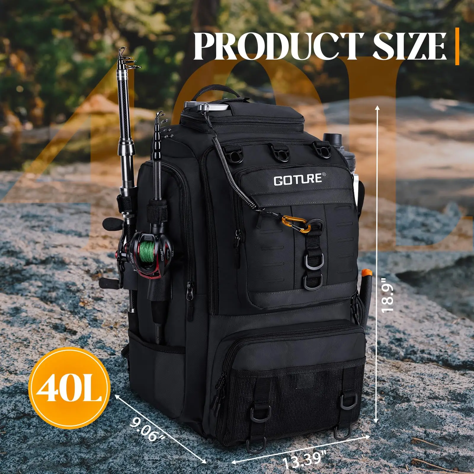 Goutre Trendy Double Shoulder Insulated Bag Durable Oxford Cloth Picnic Camping Sports Backpack for Outdoor Cold Ice Retention