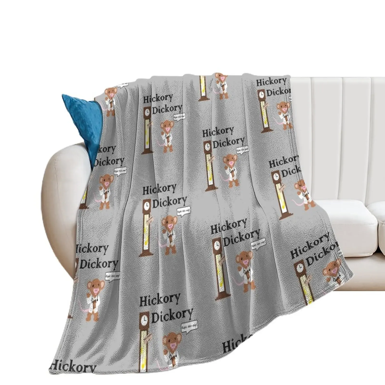 Hickory Dickory Doc Mouse Throw Blanket blankets ands valentine gift ideas Stuffeds Bed covers Blankets