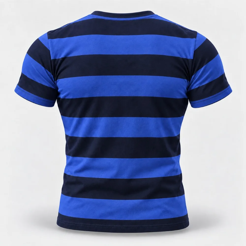 Men Stripes T-Shirt Cotton Striped Top Tees for Male Short Sleeve T Shirt Costume Cosplay Party Blue Red White Black Orange Navy