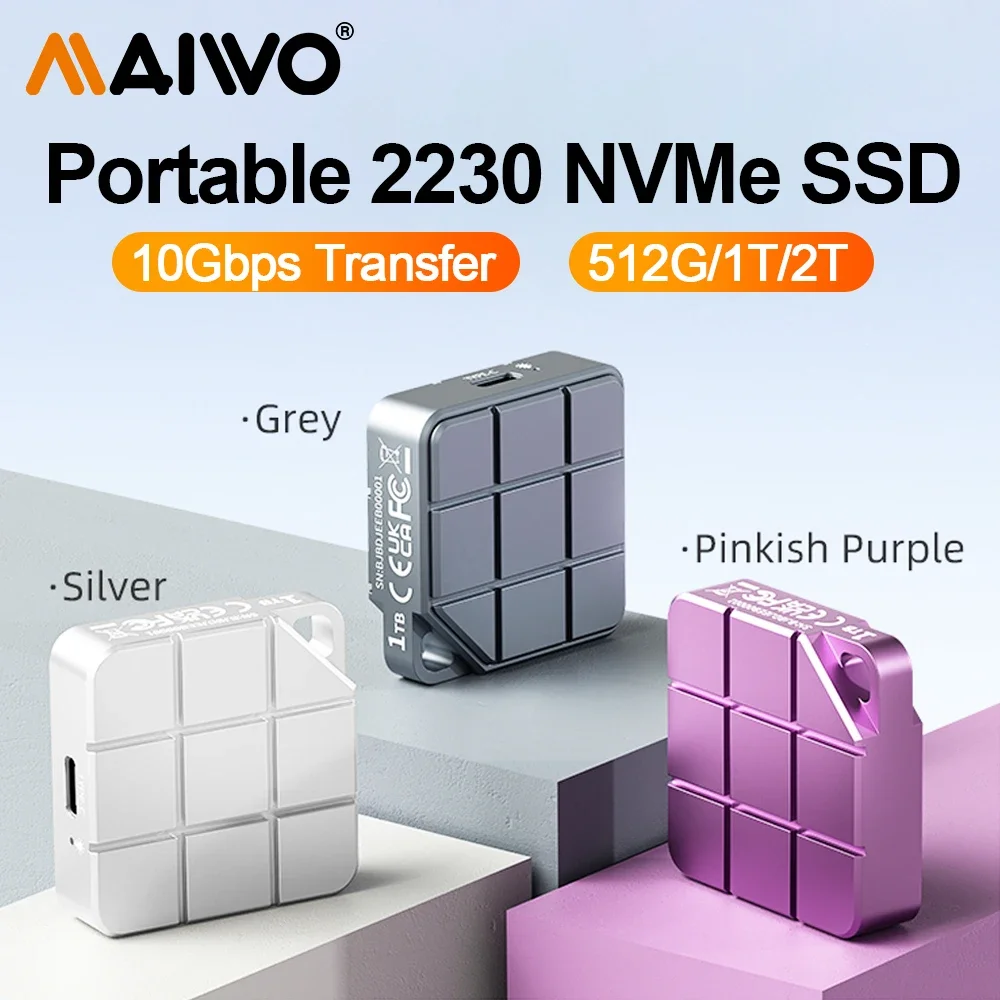 MAIWO External SSD Portable Solid State Drive M.2 NVMe Protocol 1000MB/s All-aluminum Type-C SSD Solid State Drivefor Laptops