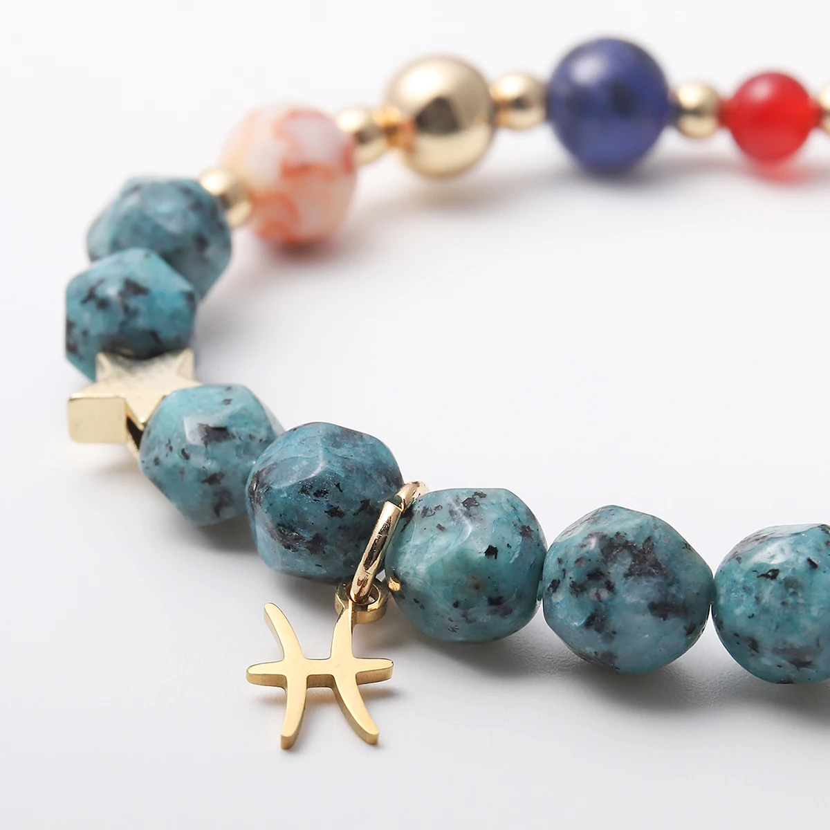 12 Zodiac Signs Bracelet with Eight Planets - Virgo Capricorn Taurus Pisces Cancer Bead Planet Couple Bracelet Direct Wholesale