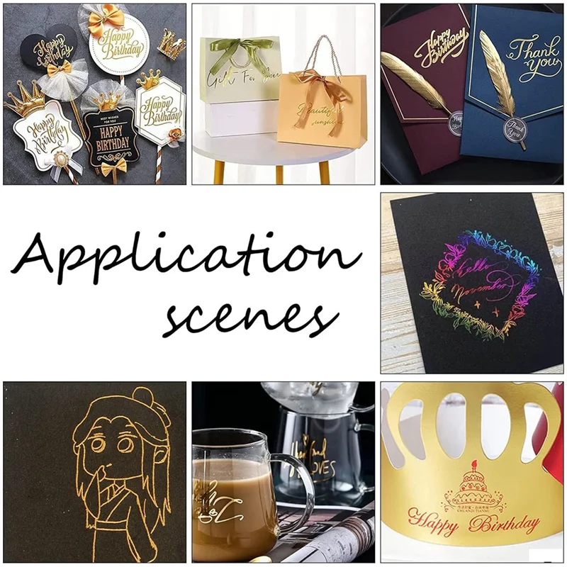 A59E-ورق رقائق الختم الساخن مع 1.5X400ft، ورق ختم الرقائق الساخنة لآلة البرنز الجلدية لتقوم بها بنفسك الديكور