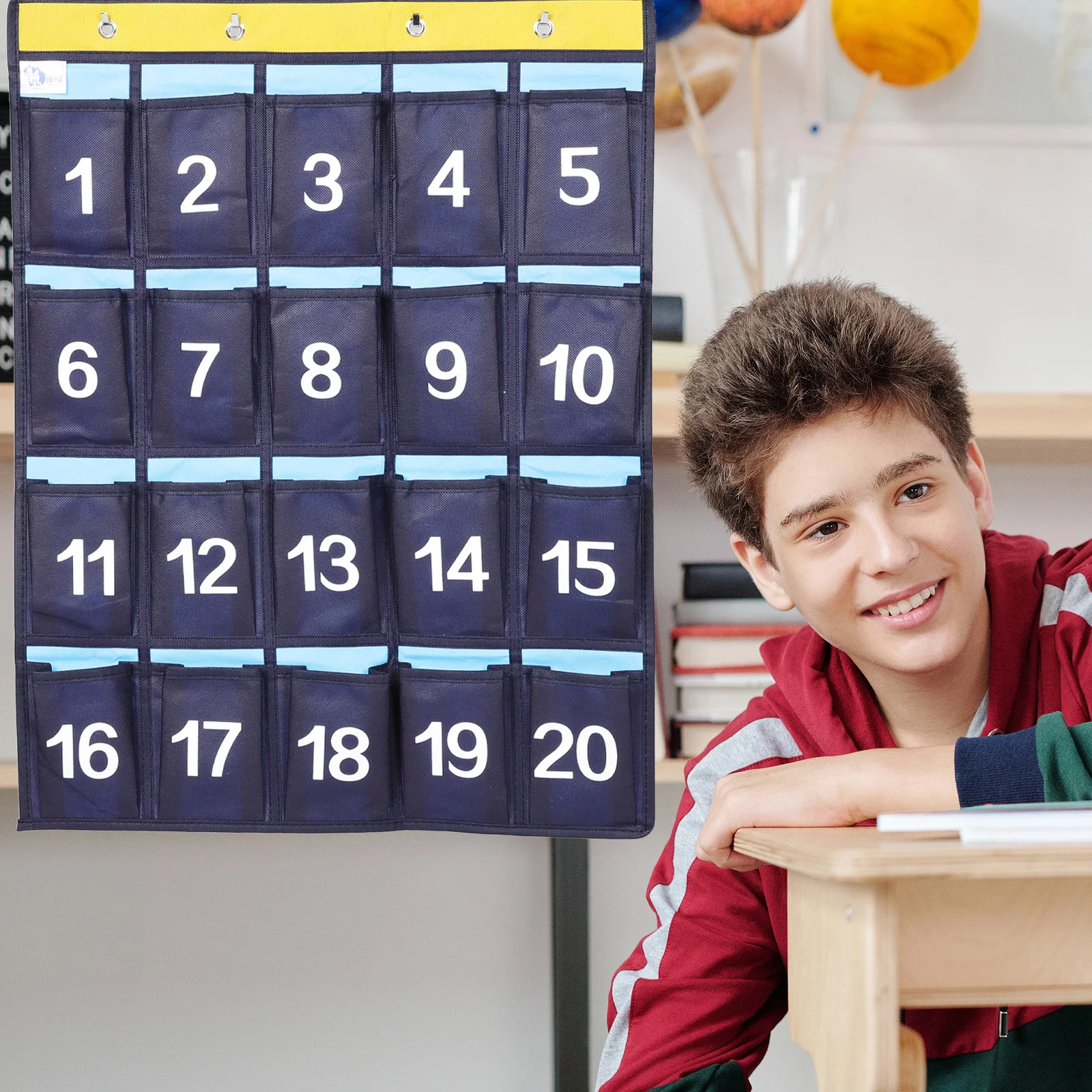 

Hanging Pocket Organizer Pockets Cell Phone Stand Phones Holder Classroom Sundries Closet Pouch Non-woven Fabric