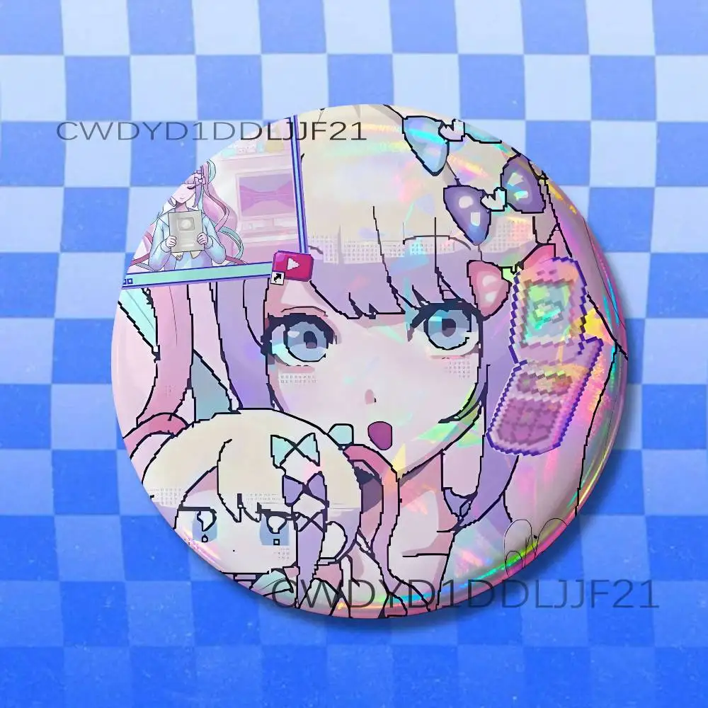K-Kangel Needy Streamer Overload Button Pins Cool Anime Cosplay Badges Clothes Backpack Decorations Brooch Gifts view 5