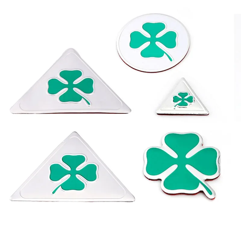 Four Leaf Clover Sticker Aluminum Badge Emblem Car Stickers for Alfa Romeo GT Giulia Giulietta Stelvio Mito Auto Styling Decal