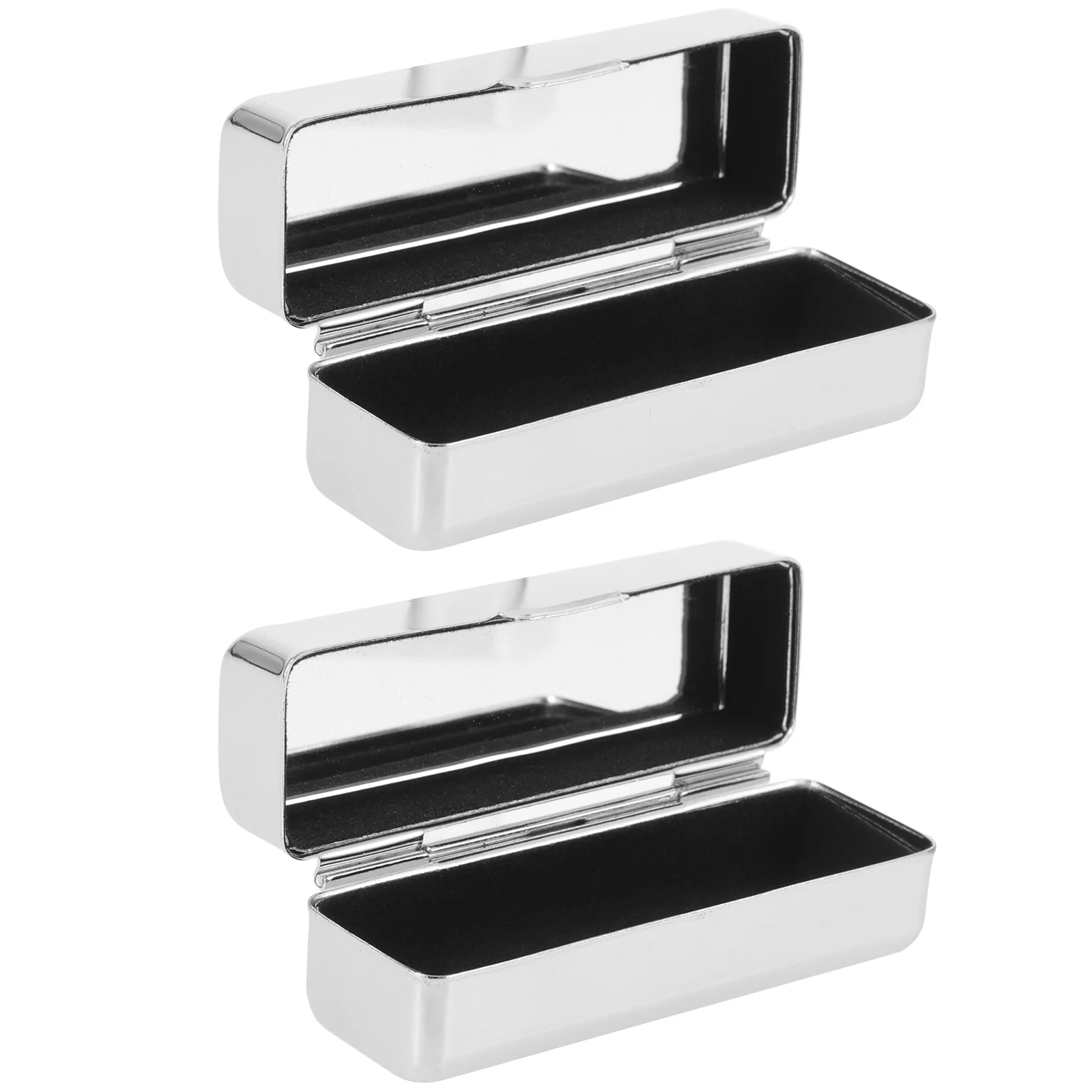 2pcs Square Lipstick Box Portable Organizer Bag Durable Storage Case With Mirror lipstick organizer