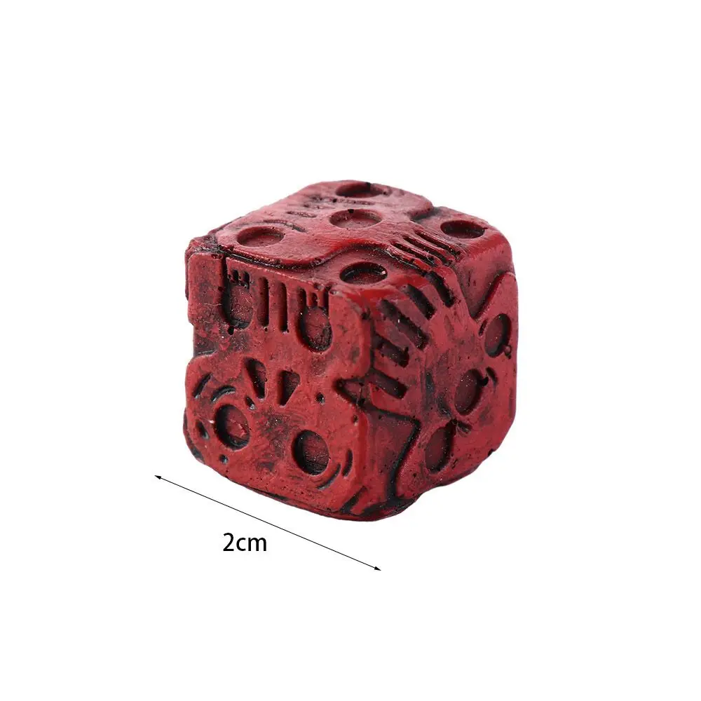 Durable Resin Skull Dice Skeleton Dices Portable Wear-Resistant Hand Carved Spooky Board Game Haunted Gaming Skeleton Cube Dice