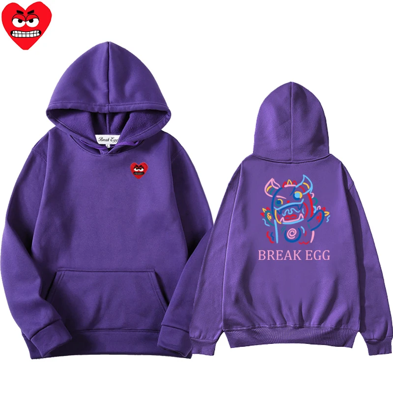 男性と女性のためのふくらはぎのプリントが施されたポリエステルフード付きスウェットシャツ,ポケット付き,薄いセーター,ゆったりとしたセーター,クールでかわいい,ハートの刺embroidery,秋