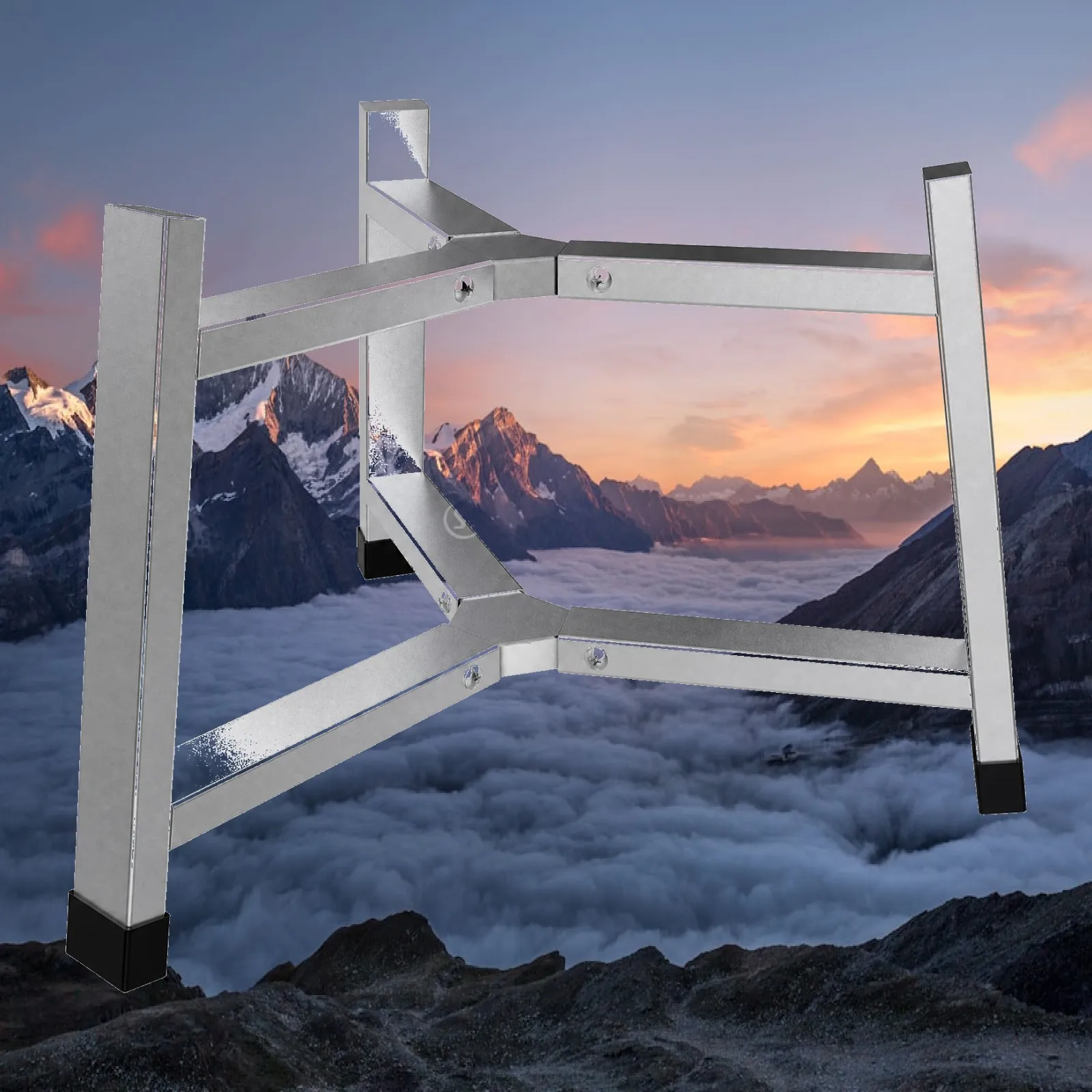 Collapsible Outdoor Fireplace Stand Fire Bowl Tripod Support Q235 Steel Frame for Camping Travel Picnic