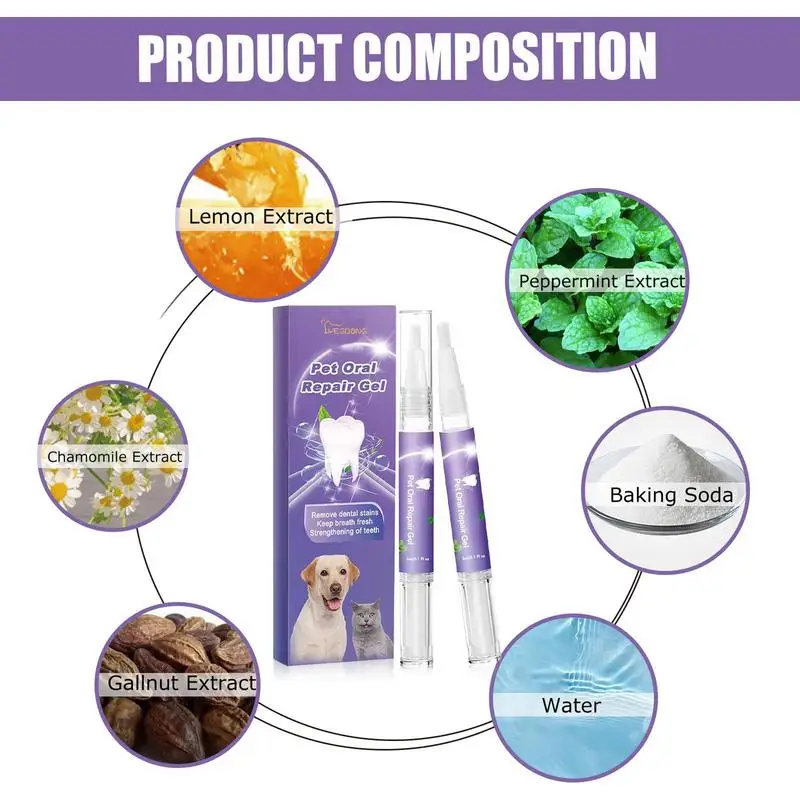 Dog Teeth Cleaning Gel Pet Tooth Paste Teeth Clean Deodorant Cats Oral Solution Puppy Breath Freshener Supplies Pet Accessories